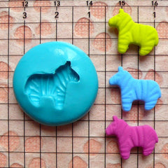 Zebra (16mm) Silicone Flexible Push Mold - Jewelry, Charms, Cupcake (Clay, Fimo, Casting Resins, Epoxy, Wax, Soap, Gum Paste, Fondant) MD428
