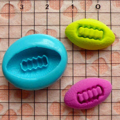 American Football (20mm) Silicone Flexible Push Mold Jewelry Charms Cupcake (Clay, Fimo, Resins, Epoxy, Wax, Soap, Gum Paste, Fondant) MD797