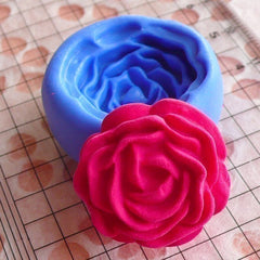 Flower / Rose (23mm) Silicone Flexible Push Mold - Jewelry, Charms, Cupcake (Clay, Fimo, Resin, Wax, Soap, Gum Paste, Fondant) MD585