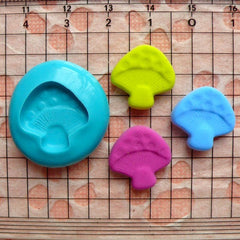 Mushroom (16mm) Silicone Flexible Push Mold - Miniature Food, Sweets, Cupcake, Jewelry, Charms (Clay Fimo Resin Gum Paste Fondant Wax) MD683