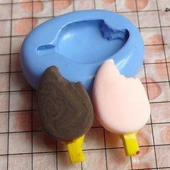 Kawaii Mold Bitten Ice Cream Bar Popsicle 20mm Silicone Flexible Mold Decoden Miniature Sweets Fimo Polymer Clay Jewelry Cabochon Wax MD288