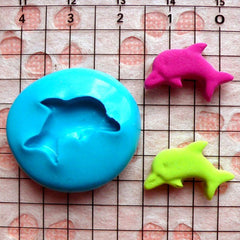 Dolphin Mold 18mm Silicone Flexible Mold Animal Jewelry Earring Mold Scrapbooking Mold Mini Cupcake Topper Mold Fondant Gumpaste Resin MD462