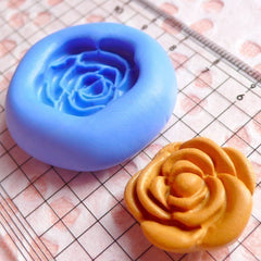 Rose Mold Flower Mold 21mm Flexible Silicone Mold Flower Cupcake Topper Mold Cake Decoration Mold DIY Jewelry Cabochon Fondant Mold MD583