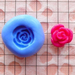 Flower / Rose (11mm) Silicone Flexible Push Mold - Jewelry, Charms, Cupcake (Clay, Fimo, Resins, Epoxy, Wax, Soap, Gum Paste, Fondant) MD561