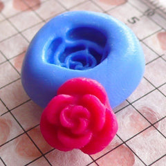 Flower / Rose (11mm) Silicone Flexible Push Mold - Jewelry, Charms, Cupcake (Clay, Fimo, Resins, Epoxy, Wax, Soap, Gum Paste, Fondant) MD561
