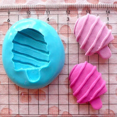 Crunchy Ice Cream Bar / Popsicle (25mm) Silicone Flexible Push Mold Miniature Food Jewelry Charms (Resin, Paper Clay, Fimo, Gum Paste) MD761
