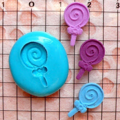Lollipop with Bow (15mm) Silicone Mold Flexible Mold - Miniature Food, Sweets, Jewelry, Charms (Clay, Fimo, Resin, Gum Paste, Fondant) MD349