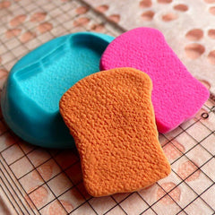 Slice of Bread (28mm) Silicone Flexible Push Mold - Miniature Food, Sweets, Jewelry, Charms (Resin Clay Fimo Wax Fondant Gum Paste) MD209