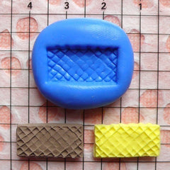 Wafer Waffer Biscuit Mold 18mm Flexible Silicone Mold Kawaii Miniature Sweets Deco Fimo Mold Polymer Clay Kitsch Jewelry Cabochon MD303