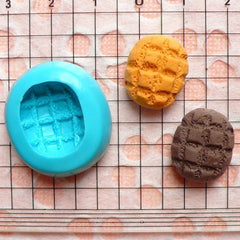Kawaii Silicone Mold Flexible Mold - Cross Bun / Bread (16mm) Miniature Sweets, Jewelry, Charms (Clay Fimo Resin Gum Paste Fondant) MD211