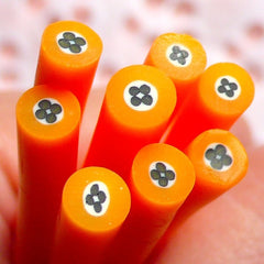 CLEARANCE Miniature Papaya Polymer Clay Cane Dollhouse Fruit Fimo Cane (Cane or Slices) Mini Food Craft Summer Nail Art Kawaii Embellishment CF017