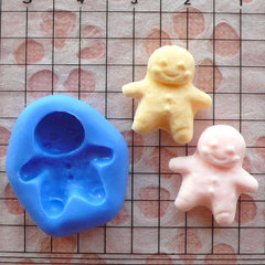 Gingerbread Man (17mm) Silicone Flexible Mold Miniature Food, Sweets, Jewelry, Charms (Clay, Fimo, Casting Resin, Gum Paste, Fondant) MD768