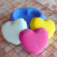 French Heart Shaped Macaron (19mm) Silicone Flexible Push Mold - Miniature Food, Sweets, Jewelry, Charms (Clay Fimo Gum Paste Fondant) MD255