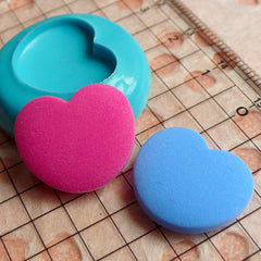 Heart Mold 18mm Silicone Mold Flexible Mold Scrapboooking Mold Mini Cupcake Topper Mold fondant Gumpaste Fimo Polymer Clay Resin Mold MD504