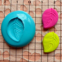 Leave / Leaf (18mm) Silicone Flexible Push Mold - Miniature Food, Sweets, Jewelry, Charms (Clay, Fimo, Resins, Gum Paste, Fondant) MD557