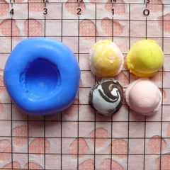 Decoden Supplies Ice Cream Scoop 11mm Silicone Flexible Mold Kawaii Miniature Sweets Fimo Polymer Clay Jewelry Charms DIY Cabochon MD743