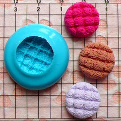 Melon Cross Bun Mold Bread Mold 16mm Silicone Flexible Mold Miniature Food Dollhouse Bakery Kitsch Jewelry Charms Sweets Cabochon MD210