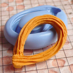 Flexible Silicone Mold Cookie Churro Donut 33mm Miniature Sweets Deco Fimo Polymer Clay Jewelry Charms Kawaii Cabochon Resin Wax Mold MD171