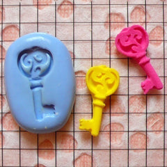 Key Mold 19mm Silicone Flexible Mold Fondant Gumpaste Mini Cupake Topper Mold Fimo Polymer Clay Mold Jewelry Charms Key Cabochon Mold MD525