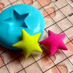 Star (11mm) Silicone Flexible Push Mold - Jewelry, Charms, Cupcake (Clay, Fimo, Sculpey, Premo, Resin, Epoxy, Wax, Gum Paste, Fondant) MD493