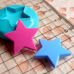 Star (18mm) Silicone Flexible Push Mold - Miniature Food, Sweets, Jewelry, Charms (Clay, Fimo, Resins, Fondant) MD495