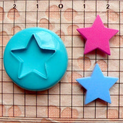 Star (18mm) Silicone Flexible Push Mold - Miniature Food, Sweets, Jewelry, Charms (Clay, Fimo, Resins, Fondant) MD495