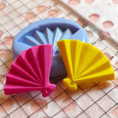 Jewelry Push Mold Hand Fan 25mm Silicone Flexible Mold Gum Paste Fondant Polymer Clay Charms Resin Cupcake Topper Mold Cake Decoration MD539