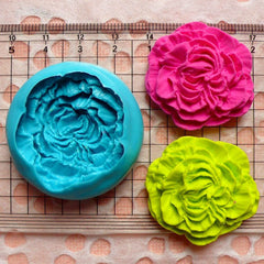Flower / Peony (32mm) Silicone Flexible Push Mold - Miniature Food, Sweets, Jewelry, Charms (Clay Fimo Resin Gum Paste Fondant Wax) MD594