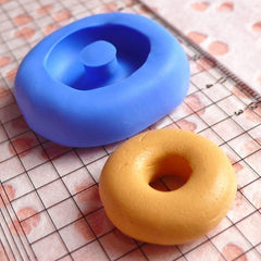 Donut Mold Doughnut 21mm Silicone Flexible Mold Decoden Kawaii Miniature Mold Sweets Food Fimo Polymer Jewelry Charms Resin Cabochon MD236