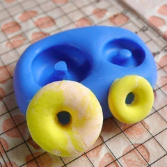 Donut Mold Doughnut 10,16mm Silicone Flexible Mold Kawaii Miniature Sweets Decoden DIY Kitsch Jewelry Earrings Fimo Clay Wax Dollhouse MD652