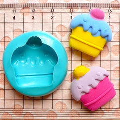 Decoden Supplies Cake Mold 24mm Flexible Mold Miniature Sweets Deco Fimo Polymer Clay Charms Kawaii Cabochon Silicone Fondant Mold MD317
