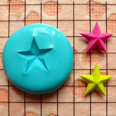 Tiny Star (10mm) Silicone Flexible Push Mold - Miniature Food, Cupcake, Jewelry, Charms (Resin, Paper Clay, Fimo, Wax, Fondant) MD491