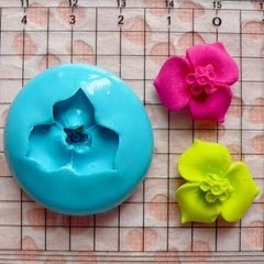 Flower (18mm) Silicone Flexible Push Mold - Miniature Food, Sweets, Jewelry, Charms (Clay, Fimo, Resin, Gum Paste, Fondant, Wax) MD577