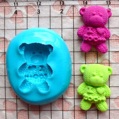 I Love Zoo Bear (20mm) Silicone Flexible Push Mold - Jewelry, Charms, Cupcake (Clay Fimo Casting Resin Epoxy Wax Fondant Gum Paste) MD451