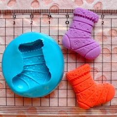 Christmas Stocking Mold 23mm Flexible Silicone Mold Gum Paste Fondant Cupcake Topper Deco Fimo Polymer Clay Wax Resin Scrapbooking MD680