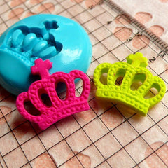 Crown (19mm) Silicone Flexible Push Mold - Jewelry, Charms, Cupcake (Clay, Fimo, Casting Resins, Epoxy, Wax, Soap, Gum Paste, Fondant) MD530