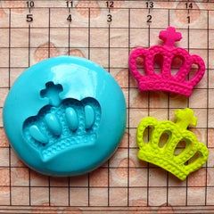Crown (19mm) Silicone Flexible Push Mold - Jewelry, Charms, Cupcake (Clay, Fimo, Casting Resins, Epoxy, Wax, Soap, Gum Paste, Fondant) MD530