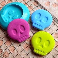 Skeleton / Skull (20mm) Silicone Flexible Push Mold - Jewelry, Charms (Resin Paper Clay Fimo Casting Resins Wax Gum Paste Fondant) MD675