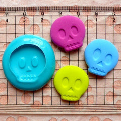 Skeleton / Skull (20mm) Silicone Flexible Push Mold - Jewelry, Charms (Resin Paper Clay Fimo Casting Resins Wax Gum Paste Fondant) MD675