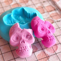 Halloween Mold Skeleton Mold Skull 18mm Flexible Silicone Mold Jewelry Cabochon Charms Fimo Polymer Clay Resin Fondant Gum Paste Mold MD674