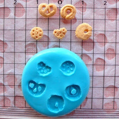 Dollhouse Miniature Mold Silicone Molds Biscuits Cookies Mould Dolls Fake  Food Pastry Bakery AB UV Epoxy Clay Jewelry Mini Small Tiny Molds 