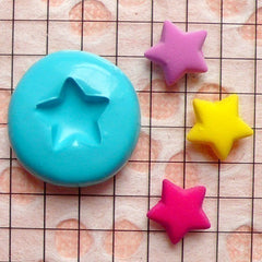 Star (10mm) Silicone Flexible Push Mold - Miniature Food, Sweets, Jewelry, Charms (Clay, Fimo, Resins, Gum Paste, Fondant) MD492