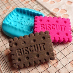 Biscuit Mold Rectangular Cookie 28mm Flexible Silicone Mold Decoden Kawaii Miniature Sweets Fimo Polymer Food Mold Cabochon Charms MD128