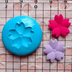 Flower / Sakura (17mm) Silicone Flexible Push Mold - Miniature Food, Sweets, Jewelry, Charms (Clay, Fimo, Resins, Gum Paste, Fondant) MD815