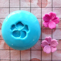 Tiny Flower / Sakura (9mm) Silicone Flexible Push Mold - Miniature Sweets, Cupcake, Jewelry Charms (Clay Fimo Resin GumPaste Fondant) MD560