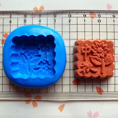 Mooncake (Square) (27mm) Silicone Mold Flexible Mold - Miniature Food, Sweets, Jewelry, Charms (Clay Fimo Resin Gum Paste Fondant Wax) MD340