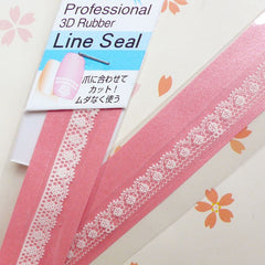 White Mini Lace Sticker (0.7cm x 34cm) for Miniature Cake / Dessert / Sweets Decoration and Nail Art S041