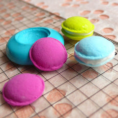 Macaron Mold 14mm Silicone Flexible Mold Decoden Kawaii Miniature Mold Sweets Fimo Polymer Clay Mold Food Jewelry Cabochon Push Mold MD251