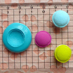 Macaron Mold 14mm Silicone Flexible Mold Decoden Kawaii Miniature Mold Sweets Fimo Polymer Clay Mold Food Jewelry Cabochon Push Mold MD251