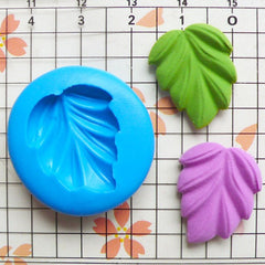 Leave / Leaf (21mm) Silicone Flexible Push Mold - Miniature Food, Sweets, Jewelry, Charms (Clay, Fimo, Resin, Gum Paste, Fondant, Wax) MD558